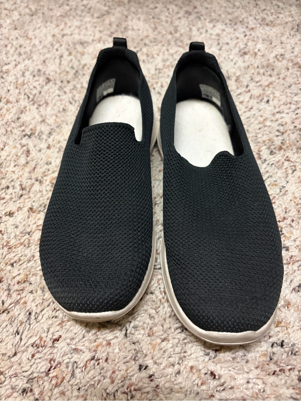 Women's Slip-On Knit Casual Shoes - Black